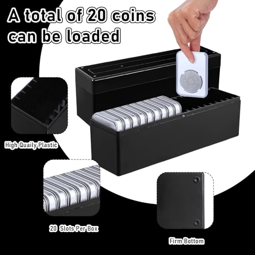 Caja plástica para almacenamiento de monedas x6 miniatura 4