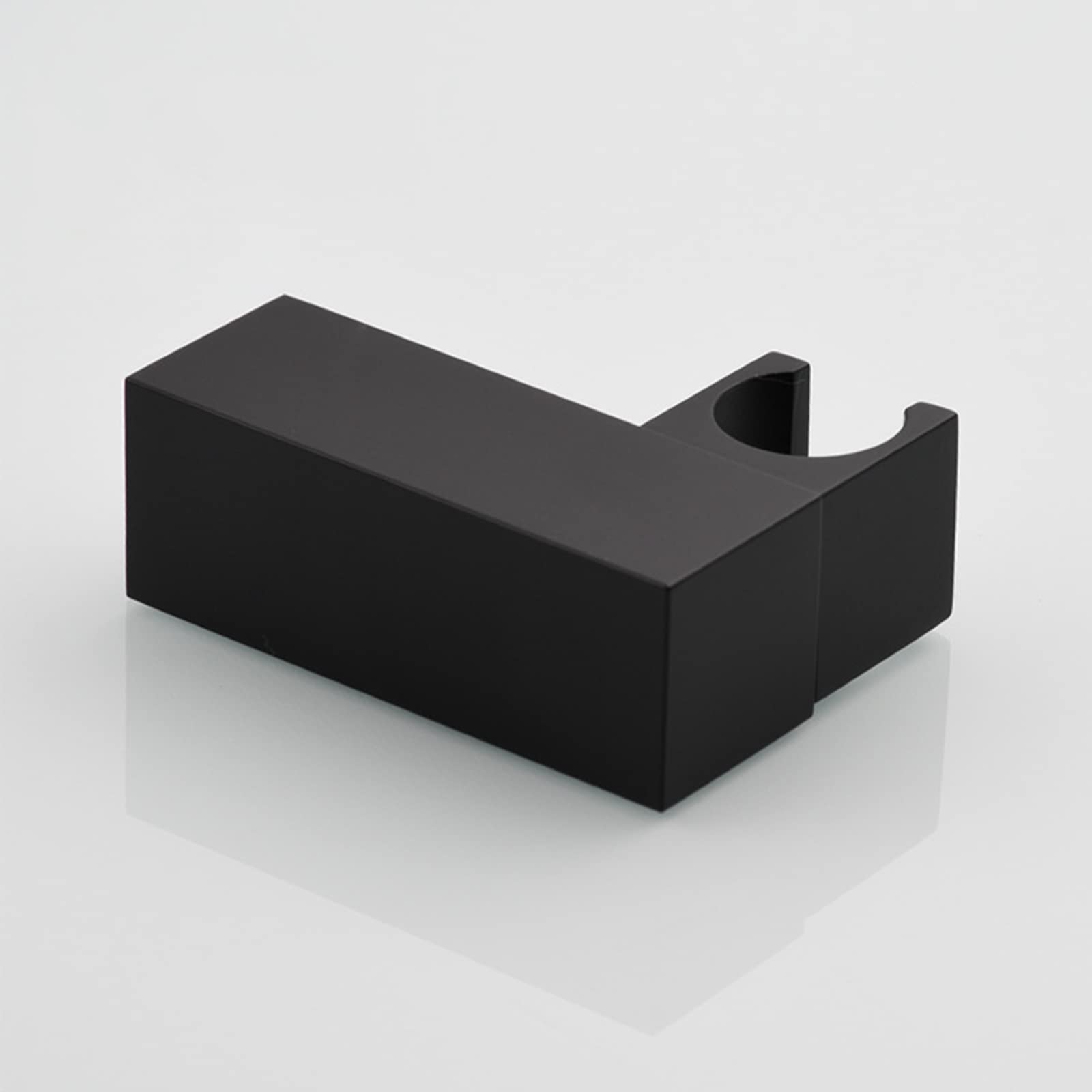 AKAZI Duschkopfhalter, quadratische Messing-Handbrausehalterung, 360 ° Verstellbarer Wandbrausehalter, Silber