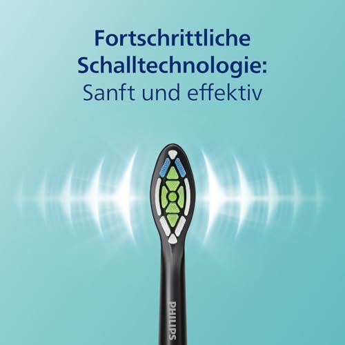 Philips Sonicare ProtectiveClean 4300 elektrische Zahnbürste, Schallzahnbürste mit zwei Intensitätsstufen, Drucksensor und Timer, Schwarz, Modell HX6800/87 – Bild 6