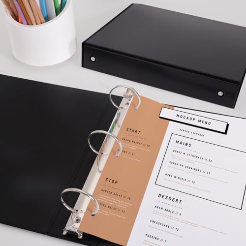 Image of COMIX Sturdy 3 Ring Binder 2 Inch with Clear View Cover