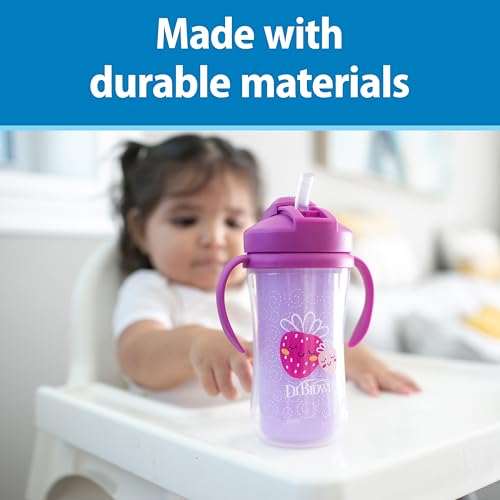 Dr. Brown's Milestones Insulated Sippy Cup, Green & Pink, 2-Pack - image 7