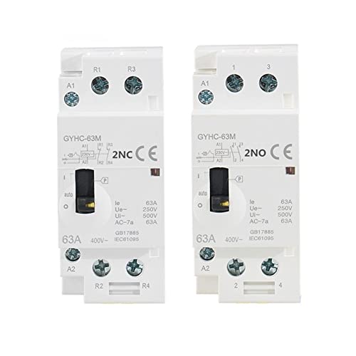 Contacteur AC 2P 40A 2NO modulaire sur rail DIN pour tableau de maison 220V