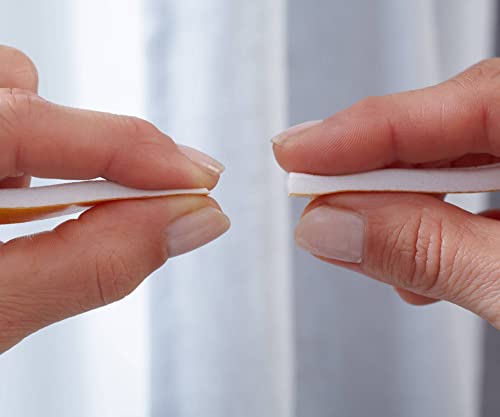 tesamoll Universal Schaumstoff - Schaumstoffdichtung zum Isolieren von Spalten im Haushalt, selbstklebend - Weiß - 10 m x 9 mm x 5,5 mm