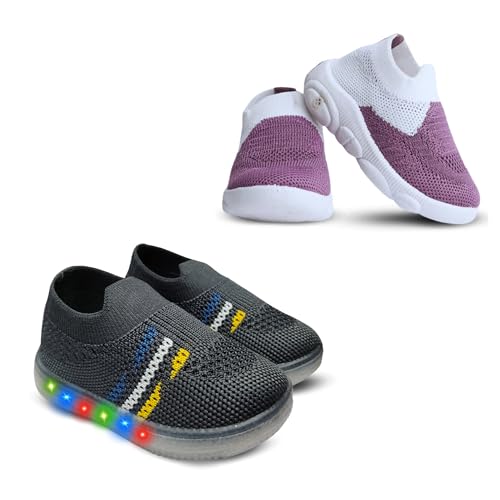 Image of Kids Trending Slip-On Shoes Combo, Pack of 2 (Light Shoe + Musical Shoe)
