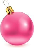 Vista 54 de Adornos inflables de Navidad – Bolas de Navidad de gran tamaño de 8", 17", 27" para patio exterior, césped, árbol - Decoración navideña para Rosa