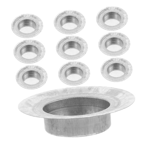 Sosoport 10pezzi Portacandele in Barattolo Inserti in Acciaio Inossidabile Per Coperchi Di Barattoli Accessori Per Candele Da Interno Portacandele Bocca Standard Protezione Sicura Per Cande