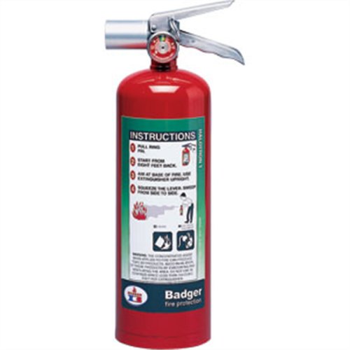 Badger Extra 5 lb Halotron I Extinguisher w/ Wall Hook 24567 Fire Safety