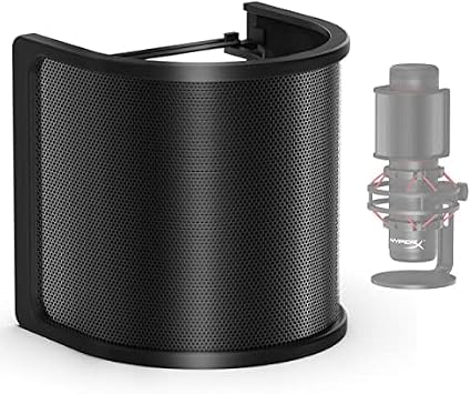 IXTECH Microphone Pop Filter, Mic Pop Screen with Metal Mesh and Foam Filter, Handheld Mic Windscreen Cover Pop Shield, Noise Shield Microphone Accessories for Podcasts Recording Vlogging Streaming