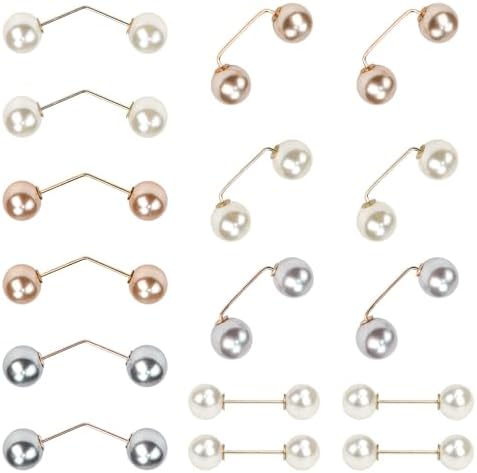 Set 15 Spille Con Perle Artificiali - Accessori Moda Donna Per Maglioni E Sciarpe - Foto 9