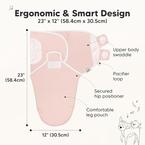 Image of 3-Pack Organic Baby Swaddle Sleep Sacks - Swaddles for Newborns, Infant 0-3 Months, Baby Girls, Boys, Soft & Snug Newborn Sleep Sack, Nursery Swaddling Blankets (Daffodil, OS)