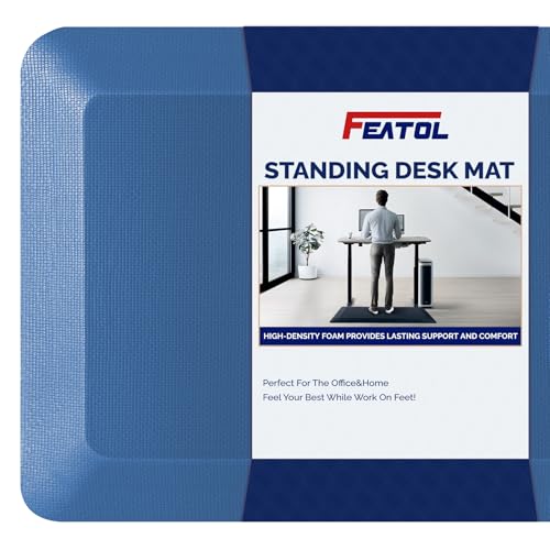 FEATOL Anti Fatigue Mat for Standing, 9/10 Extra Thick Ergonomic Standing Desk Mat, Comfort & Durable Memory Foam Standing Mat at Home,Office All Day (20