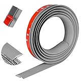 10Ft Floor Transition Strip Self Adhesive Carpet to Tile Floor Edging Trim PVC Threshold Strips, Peel and Stick Floor Joining Strip Suitable for Threshold Height Less Than 5mm(Gray)