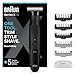 Braun Series XT3 One Blade Hybrid Beard & Stubble Trimmer, Electric Shaver for Men, Body Groomer for Manscaping, Gifts for Men, XT3200, Black Razor