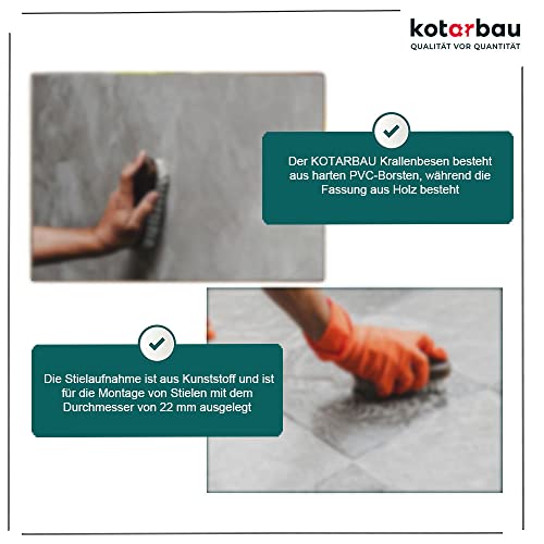 KOTARBAU® Reinigungsbürste 230mm Kehrbesen PVC Terassenbesen Straßenbesen zum Reinigen von Fußböden Schwer zugängigen Stellen – Bild 6