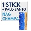 Ceremonial Set: Single Blue Sage Smudging Stick (4″) & Palo Santo – Infused with Nag Champa | Artisan-Crafted for Yoga & Meditation | Potent Tools for Spiritual Healing & Home Rituals