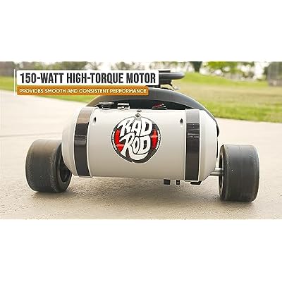 Razor Ground Force Rad Rod Pocket Go-Kart للأعمار من 6+ عامًا، حتى 10 ميل في الساعة، ما يصل إلى 40 دقيقة من الاستخدام المستمر، محرك يعمل بسلسلة بقدرة 150 وات، بطارية قابلة لإعادة الشحن 24 فولت
