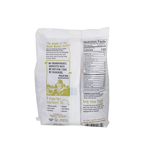Hammons Black Walnuts, Recipe Ready, 8 oz, Highest Protein Nut, Heart Healthy, Non-GMO, Naturally Gluten-Free, Top Keto Nut