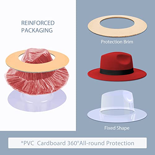 Image of Womens & Mens Fedora Hats, Wide Brim Fedora Hats for Women Men