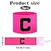 Josojoou 5Pcs Soccer Captain Armband Elastic Nylon Protective Arm Badge Adjustable Captain Arm Bands for Adult Youth Soccer Volleyball Team(Rose Red)