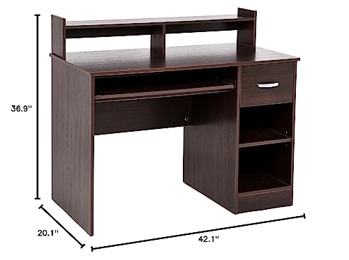 Rockpoint Axess Computer Keyboard Tray And Drawer Small Home Office Bedroom, Homework And School Studying Writing Desk For Student With Storage,Royal Cherry #TOP4