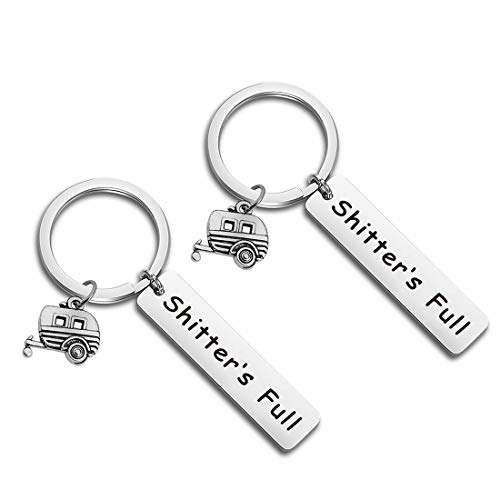 Shitter's Full Keychain Happy Camper RV Keychain Camping Keychain Trailer Christmas Vacation Jewelry