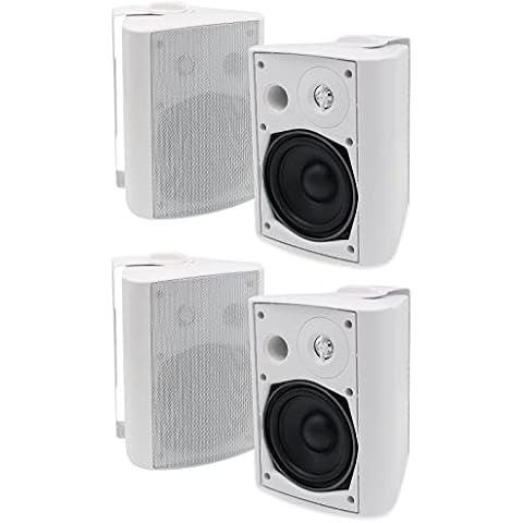 Altavoces para Interiores/Exteriores de 5,25 Pulgadas y 600 vatios con Tweeter de cúpula Estéreo Cover