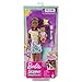 Barbie Skipper Babysitters Inc Doll & Accessories Set with Brunette Doll in Flowered Skirt, Baby Doll & 4 Themed Pieces