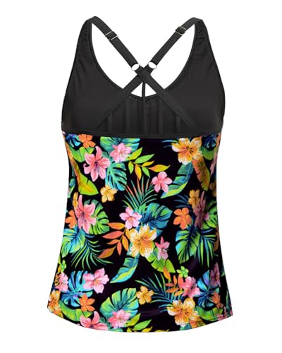 Image of Yonique Womens Tankini Top Only Athletic Swim Top Modest Tankini Swimsuit No Bottom