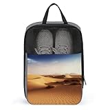 Desert Landscape Shoe Bags for Travel Water-Resistant Shoes Pouch with Handle Fashion Shoe Organizer with Zipper Closure Portable Sneaker Carrier for Men & Women Daily Use