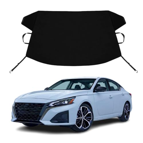 Image of Altima Custom Windshield Cover for Ice and Snow Ni-ssan Altima Heavy Duty 600D Oxford Fabric Windshield Protector Fit Waterproof Frost Snow Cover Winter Car Accessories