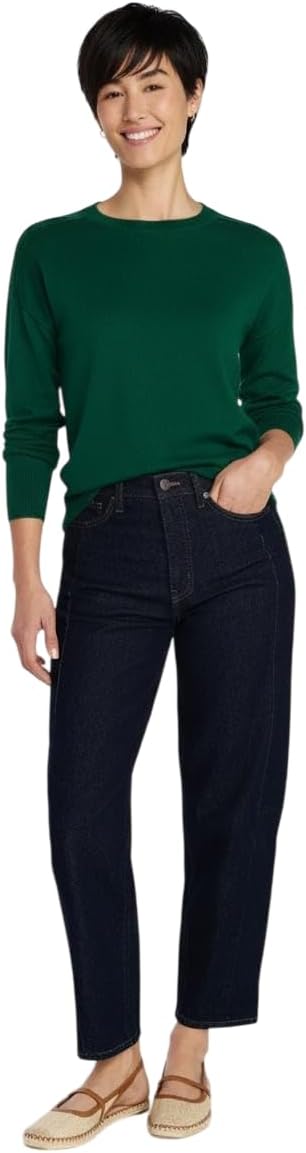 Women's Time and Tru High‑Rise Barrel Jeans