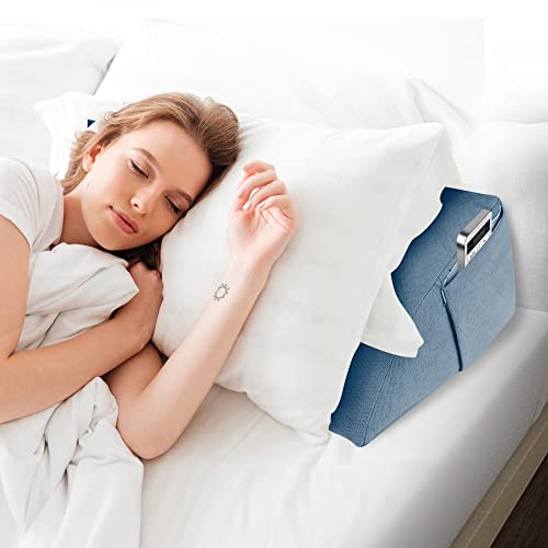 Aurako Queen Size Bed Wedge Pillow Headboard Pillow Mattress Wedge Bed Gap Filler Triangle Back Cushion Memory Foam Wedges Body Positioners For Sleeping Body Lumbar Backrest Reading Bolster Pillow #TOP6