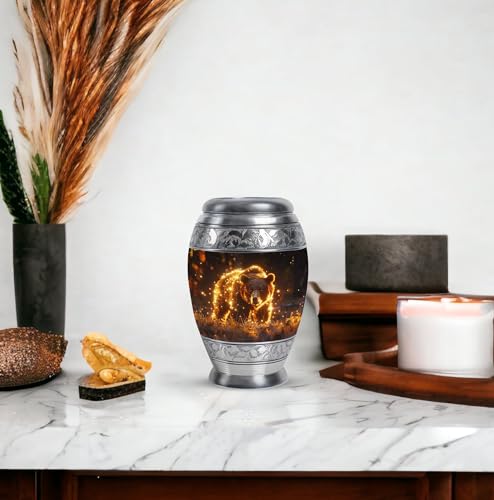 Image of Bear Urn - Small Urns for Human Ashes - Funeral Urns for Human Ashes Adult - Urns for Ashes Adult Male - Cremation Urns for Men - (3 inch Pack of 1)