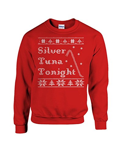 Silver Tuna Tonight T-Shirt Tonight Funny Christmas Ugly Sweater Retro Movie Cross Stitch Retro4