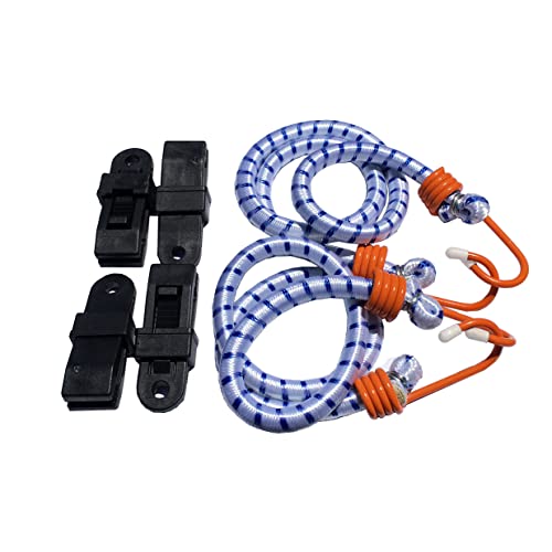 Image of AllGuard Gust Strap Wind Protector Kit - Heavy-Duty Car Cover Straps with Bungee Cords and Hooks & Strong Locking Clips, Universal Fit for Most Cars, SUVs, Trucks, Keeps Covers Secure in High Winds