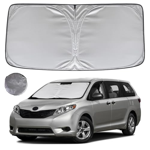 KAYZT Windshield Sun Shade for 2011-2020 Toyota Sienna Mini Van Foldable Sunshade Front Window...