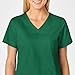 WonderWink WonderWORK Women’s Shaped V-Neck Scrub Top — Hunter, Small