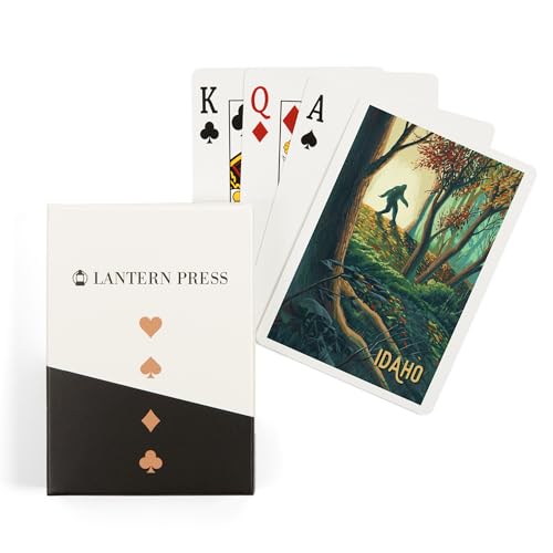 Lantern Press Idaho Wanderer Bigfoot Juego de 52 Cartas