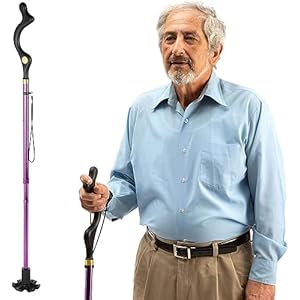 Walking Cane for Men and Women – Special Balancing Stick With 10 Adjustable Heights – Self Standing, Folding, Portable, Collapsible, and Comfortable