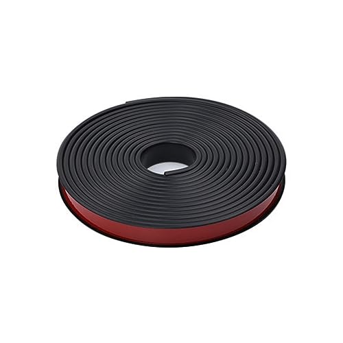 18mm*5m U-Shape Furniture Edge Banding, Self-adhesive Furniture Edge Trim Strip TPE Flexible Edge Protector Tape for Table, Cabinet, Shelf, Mdf, Black