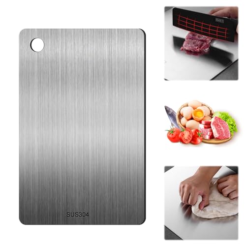 NEERIX Tagliere in Acciaio Inox 29x20 cm