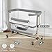 Cowiewie Bassinet Bedside Sleeper, Portable, Breathable, Adjustable Baby Bedside Bassinet for Peaceful Nights, Grey