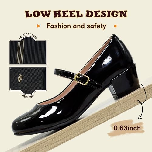 Wikency WE/002/K/BLACK/1 Girls Dress Shoes-Mary Jane Shoes thumb #4