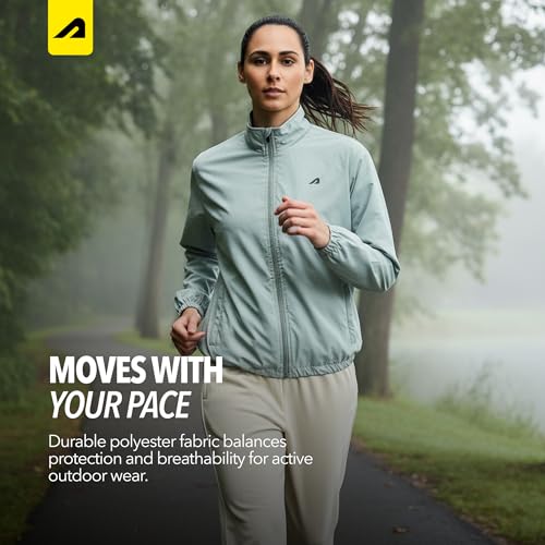 Image of Boldfit Windcheater Jacket for Women, Lightweight & Wind-Resistant with Reflective Cool Jacket for Women, Relaxed Fit-Stylish Windbreaker for Outdoor with Zipper Pockets