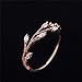 Produktbild WZYMNJZ Delicate Branch Leaf Zirkonia Ring Für Frauen Einfache Rose Gold/Silber Ringe Mode Mädchen Geschenk Schmuck Ringe