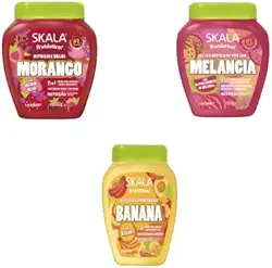 Creme de Tratamento Skala Frutástica 1kg (Morango/Melancia/Banana) (Kit Completo)