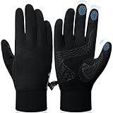 coskefy Handschuhe Herren Damen Leicht Touchscreen Handschuhe Elastisch Laufhandschuhe rutschfest Fahrradhandschuhe Winterhandschuhe Liner-Handschuhe zum Camping Wandern Radfahren Laufen Klettern