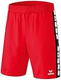 Erima Herren Classic 5-C Shorts, rot/schwarz, S