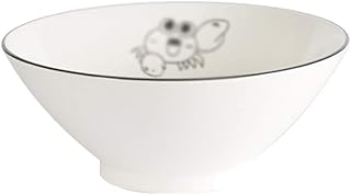 Japońska ceramiczna Ramen Miska kreatywna duża Nodle Miska 8 cali Porcelana Miska dla Ramen Pho Płaski Makaron Azjatycki Czarny D 20,5 x 8 cm (kolor: A, Rozmiar: 20,5 x 8 cm)