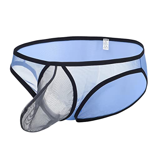 ZONBAILON Men's Sexy Underwear Briefs See Through Mesh Breathable Briefs with Bulge Ball Pouch
